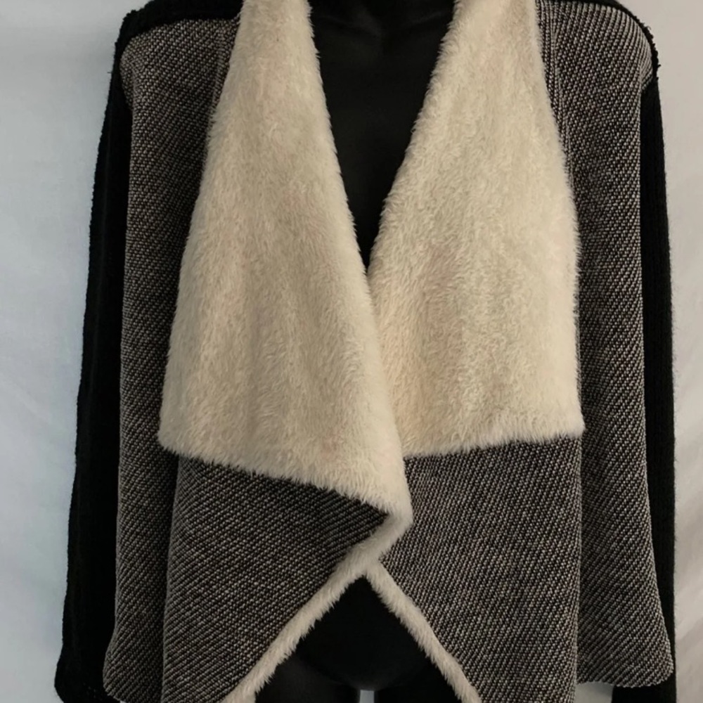 “Skies are Blue” open draped sweater XS